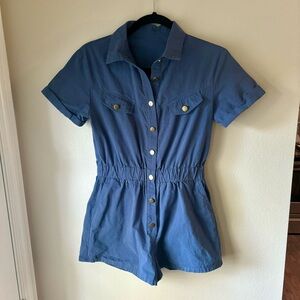 Adorable Blue Short Romper Small Western Cowgirl Country Concert Lainey Wilson